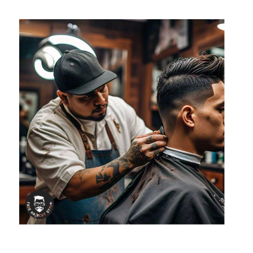 Barber making Skin fade