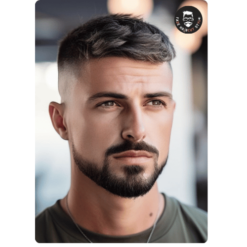 Haircut of type mid fade for men