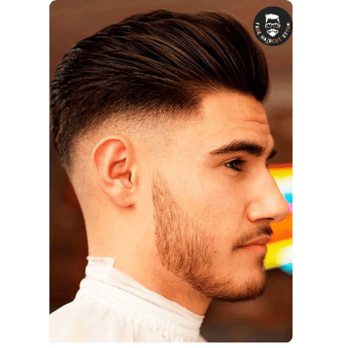 Longer hair with drop fade haircut