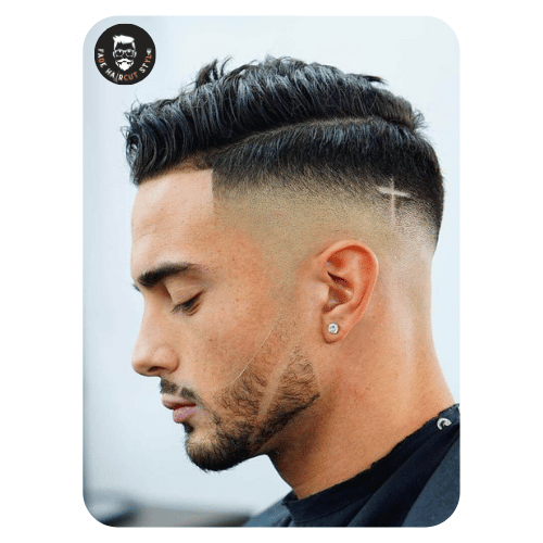 Side part skin hairstyle