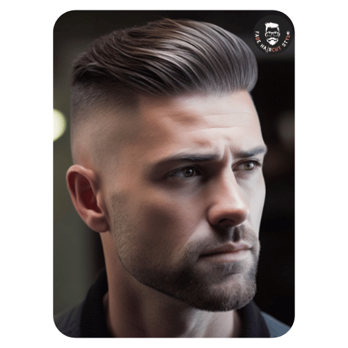 Slicked back skin fade haircut