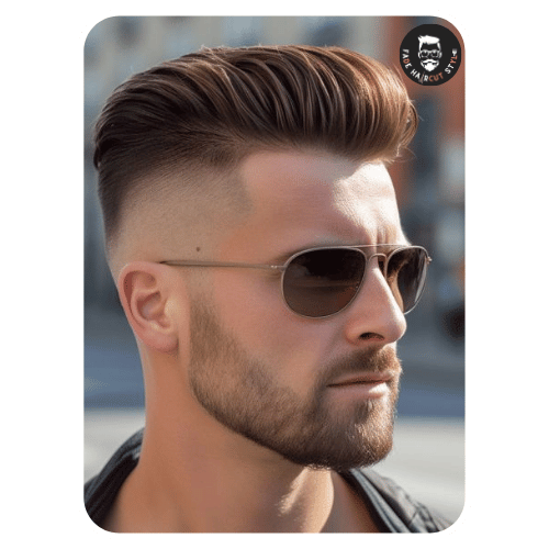 Pompadour style with skin hairstyle