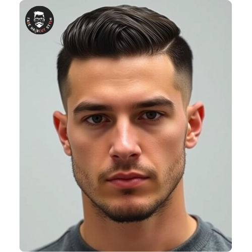 Rectangular face shape with taper fade haircut