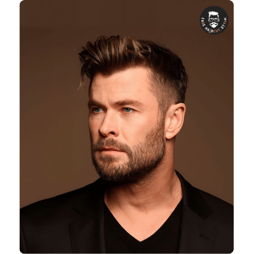 Chris Hemsworth taper fade haircut