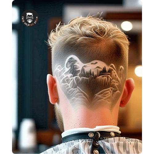 Landscape as fade haircut design