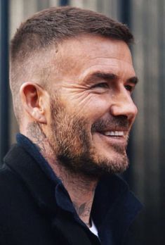 David Beckham low drop fade haircut