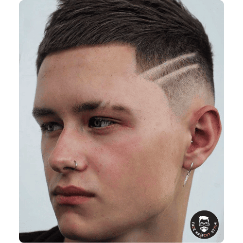 buzz cut with line up