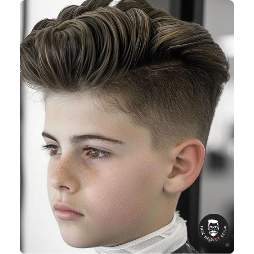 Boys fade haircut-Pompadour style