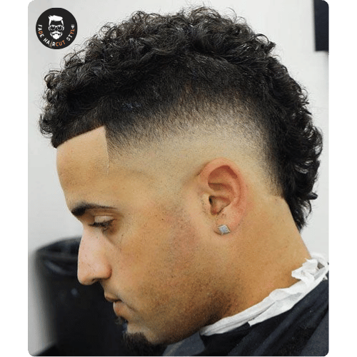 Skin fade haircut mullet