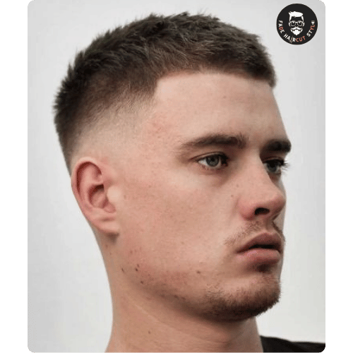 Low buzz cut fade haircut